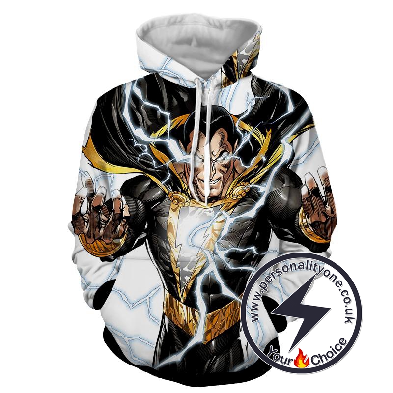 Black & Gold Shazam - Shazam 3D - Shazam Hoodies